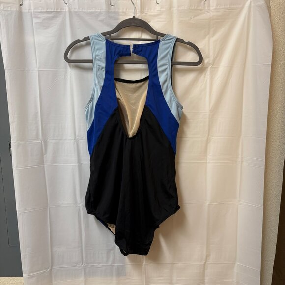 Inches Off One Piece Swimsuit Plus 16 Blue Racer Back Tummy Control Slimming - Picture 3 of 12